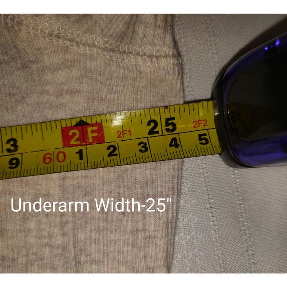 Chaps Womens Beige Top PLUS Sz 3X Lightweight Wide Ribbing Pockets River NWT - Picture 13 of 15